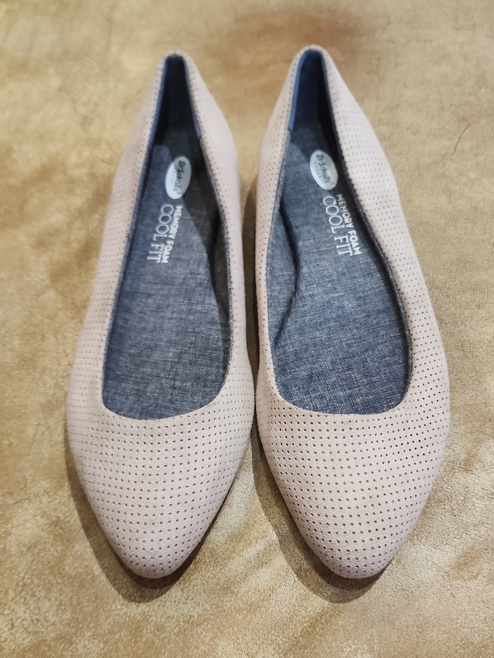 Dr. Scholl's Perforated Ballet Flats in Light Beige